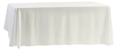 Rechteckige Tischdecke aus Polyester, weiß, 90x156 Zoll