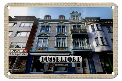 Produktbild von Blechschild Städte Düsseldorf Gerresheim Architektur 18x12cm Schild