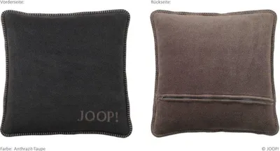 A split image showing the front and back of a cushion cover.