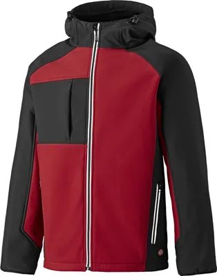 Produktbild von Dickies Zweifarbige Softshell-Jacke Red-XXXL