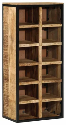 Image de vidaXL Armoire à chaussures 50 x 30 x 110 cm, bois massif de manguier, couleur marron