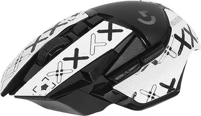 Produktbild von INF Verbesserte Griff-Mausaufkleber für Logitech G502 - Weißer Druck