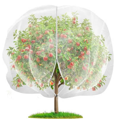 Imagen del producto de Malla para jardín con cremallera, de 172 x 183 cm, que actúa como barrera contra insectos y aves