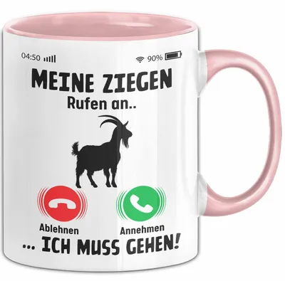 Produktbild von Ziegen-Liebhaber Ziegen Rufen An Tasse Geschenk Ziegen-Liebhaber (Rosa)