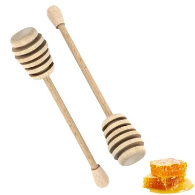 2er-Set Honiglöffel aus Holz, 17,5 cm, natur