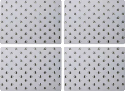 Produktbild von 4er Set Tischset, Platzset Bienen weiß gelb schwarz Kork 40x29cm Creative Tops