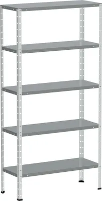 Immagine prodotto di Scaffale in metallo 175 x 75 x 30 cm, 5 ripiani, per viti, acciaio, scaffali per cantina, bianco