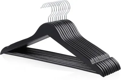 Produktbild von Universalhaken, Holz, Set von 10, 44 cm, schwarz