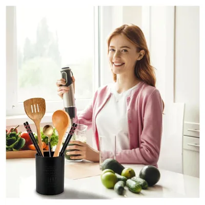 Produktbild von Edelstahl Küchenutensilienhalter für die Aufbewahrung von Besteck und Utensilien