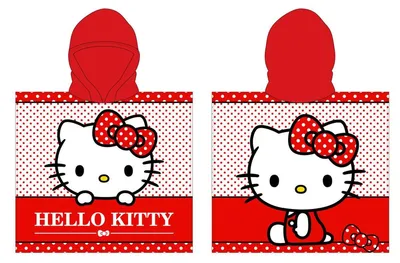 Image de Serviette poncho en microfibre Hello Kitty