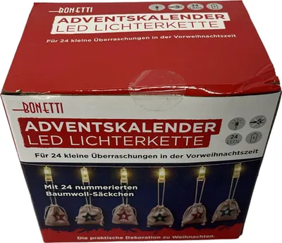 Produktbild von BONETTI Adventskalender LED Lichterkette 24 kleine Überraschungen