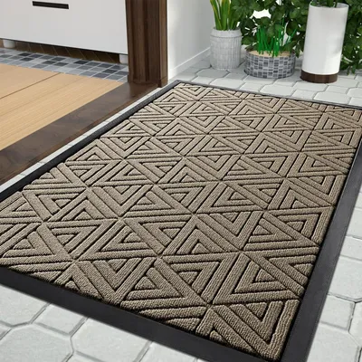 Obrázok produktu pre Podlahová rohož do exteriéru, odolná, vodeodolná, 75 x 43 cm, farba khaki