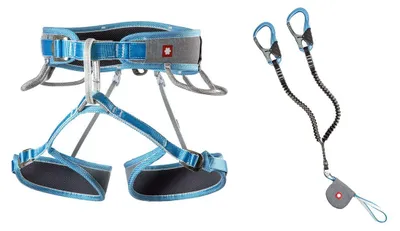 Produktbild von Via Ferrata Twist Tech Eco Captur Lite Swivel Set - (Art. 05628) - Ocun, Farbe:Grey / Blue, Größe:L-XL
