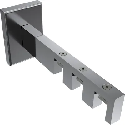 Produktbild von Interdeco Träger mit Abstand 7,5/10,5/13,5 / Wandhalterung für Gardinenstangen 14 x 35 mm, 3-läufig Chrom, Typ Smartline