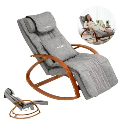 Produktbild von NAIPO MGC-2300P Vita-My Massageschaukelstuhl mit Holzgestell, Wärmefunktion & Shiatsu-Massage