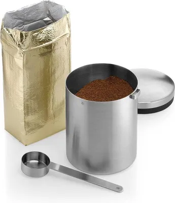 Obrázok produktu pre Dóza na čaj a kávu Kult 500 g, nerezová oceľ Cromargan, odmerka, matná, na vrecúška s kávou a čajom