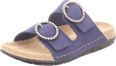 Produktbild von Rohde Damen-Pantolette mit Tieffußbett Ozean-Blau, Farbe:beige/schlamm, EU Größe:40