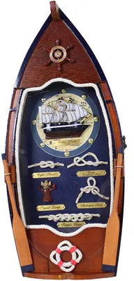 Produktbild von Schlüsselkasten Schlüsselschrank als Ruderboot mit Knotentafel