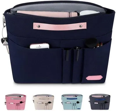 Produktbild von Wasserdichte Handtaschenorganizer, marineblauw, mit Reißverschluss