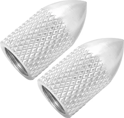 Obrázek produktu pro RiToEasysports 2Pcs cyklistické ventilové dříky čepice styl hliníkové slitiny cyklistické pneumatiky prachové čepice pro horské kolo (stříbrné) cyklistické doplňky jízda