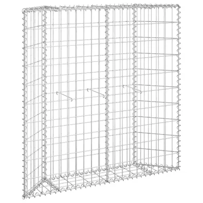 Obrázok produktu pre vidaXL Gabionové zvýšené lôžko Trapézový tvar Pozinkovaná oceľ 100x20x100 cm