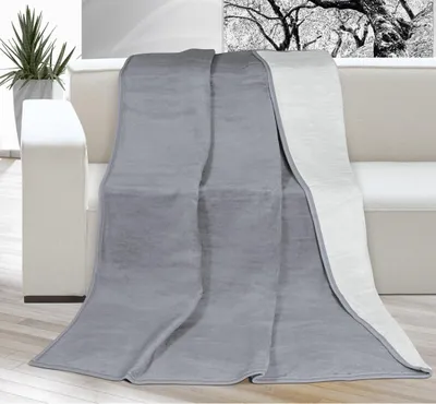 Produktbild von Bettdecke Kira PLUS Einzelbett 150x200cm hellgrau/dunkelgrau