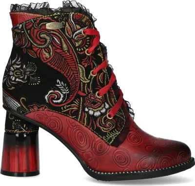 Produktbild von Laura Vita Gucstoo 11D rouge/rot Stiefelette Ledertextilmix mit tollem Absatz Größe 36 EU