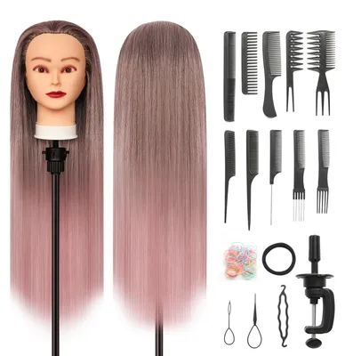 Immagine prodotto di Solidchoice - Manichino da 28 pollici per parrucchiere, completo di morsetto e set di forbici per capelli