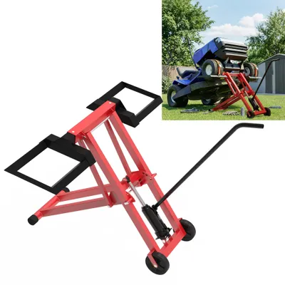 Produktbild von TRMLBE Hydraulischer Rasentraktor Heber Rasenmäher Lift Hydraulisch bis 227 kg, Höhenverstellbar, Klappbarer Rasentraktor Heber für Aufsitzmäher & ATV