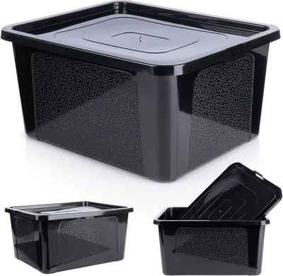 Produktbild von Vilde Aufbewahrungsbehälter Aufbewahrungsbox Kiste Kunststoff-Behälter Container mit Deckel 20 L