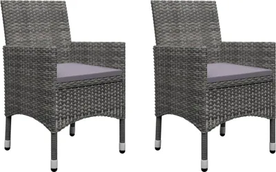Produktbild von vidaXL 3-tlg. Garten-Essgruppe Grau
