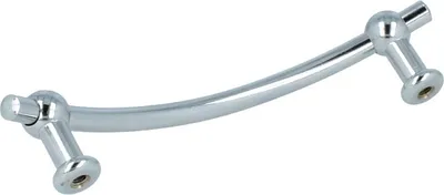 Produktbild von Möbelgriff Schubladengriff Lochabstand 96mm Chrome glanz Optik Kommodengrifff Hochwertiger Chromgriff