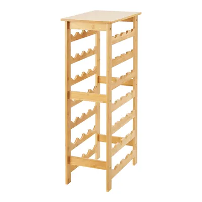 Image de In And OutdoorMatch Casier à vin Elna - Bambou - Pour 28 bouteilles - 94x47x29 cm - Design élégant