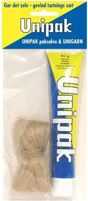 Immagine prodotto di Pasta sigillante Guarnizione di canapa Set di sigillatura 65 g di pasta + 13 g di canapa Unipak
