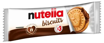 Zdjęcie produktu dla Nutella 8000500359358, Ciastko, Orzech laskowy, 41,4 g, 511 kcal, 2138 kJ, 7,9 g