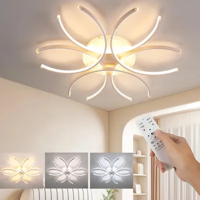 Produktbild von LED Deckenleuchte - Plafondlampe - 40 W - 3 Farbtemperaturen - Stufenlos Dimmbar - Fernbedienung - Aufputzmontage - 80x80x8,3 cm - Weiß