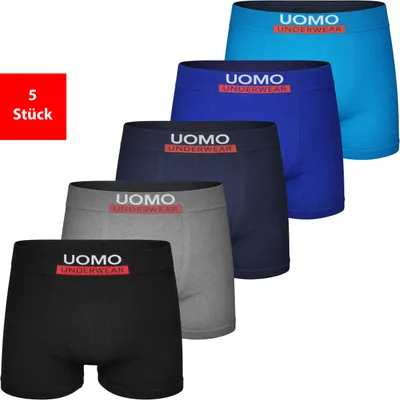Produktbild von Retro Boxer Boxershorts Herren Mikrofaser 5er & 10er Pack Retroshorts Set - Farbmix M/L 5er