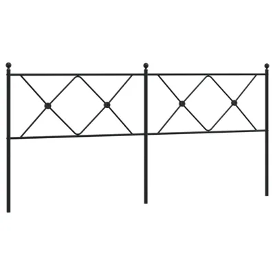 Immagine prodotto di vidaXL Testiera di ricambio in metallo nero 180 cm
