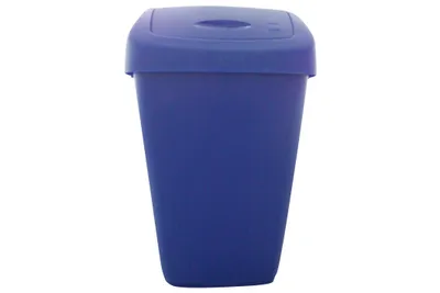 Produktbild von Abfalleimer mit Schwingdeckel, 9 Liter Fassungsvermögen, Farbe Blau, für den Innenbereich
