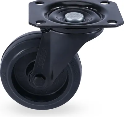 Produktbild von Riggatec Lenkrolle 100mm BLACK WHEEL, schwarz