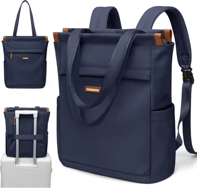 Image de Sac à dos pour ordinateur portable, 15,6 pouces, bleu marine, idéal pour le travail