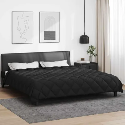 Produktbild von "Schlussverkauf" Winterbettdecke Extra weich - Antiallergisch - Schwarz 220x200 cm Mikrofaser  C6391