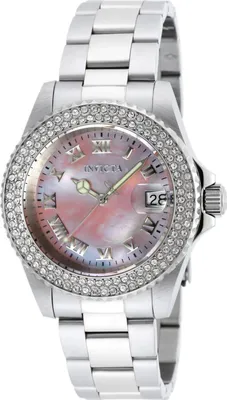 Zdjęcie produktu dla Invicta Angel 19874 Zegarek Damski - Mechanizm Kwarcowy - Stal Nierdzewna z Perłową Tarcza - 40 mm