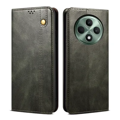 Produktbild von Hülle für Oppo Reno12 F 5G Leder Brieftasche Schutzhülle mit Standfunktion Grün