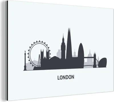 Obrázok produktu pre Nástenná dekorácia Kovový kovový obraz Wall Art 30x20cm Londýn - panoráma - Anglicko Muchowow Hliníkové obrazy