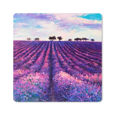 Produktbild von MuchoWow® Mauspad Mousepad Ölfarbe - Malerei - Blumen 20x20 cm - Mousepads - Maus Mat - Pad - Mausunterlage - Desk Mat - Bureauartikeln