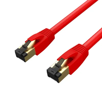 Produktbild von Patchkabel cat 8.1 F/FTP PIMF LSZH rot 7,5m