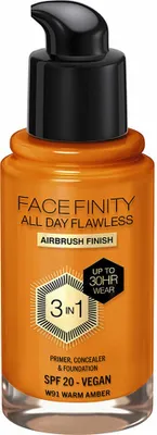 Produktbild von Max Factor Facefinity All Day Flawless 3 In 1 Foundation W91-Warm Amber 30ml