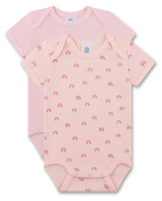 Produktbild von Sanetta Baby-Body kurzarm (Doppelpack) rosa Regenbogen 80