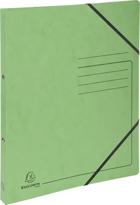 Imagen del producto de 5 cuadernos de anillas Exacompta 542563E, formato A4, con 2 anillas, diámetro de las anillas: 25 mm, con goma elástica, color verde claro
